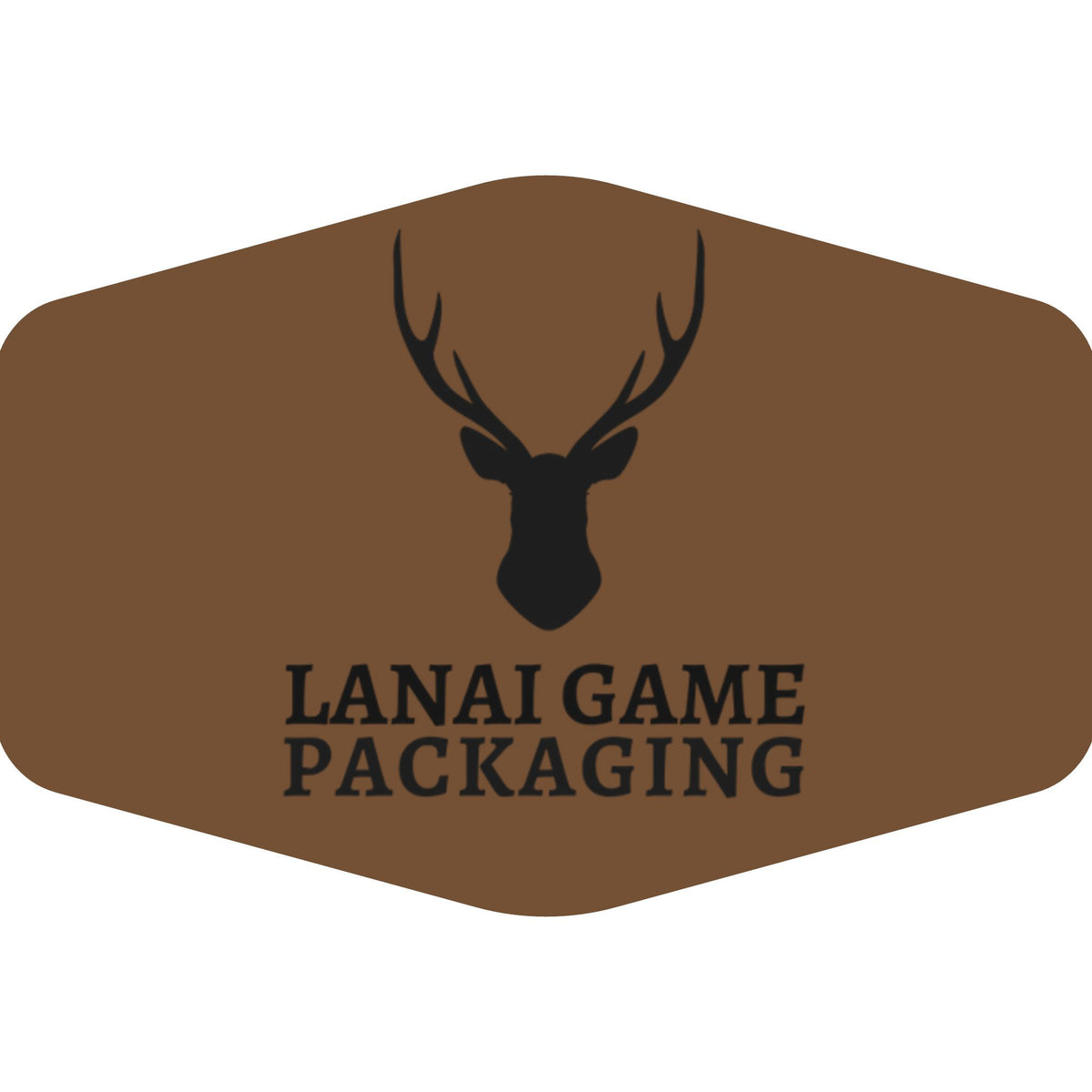 Deer Antler Lanai Game Packaging Faux Leather Patch