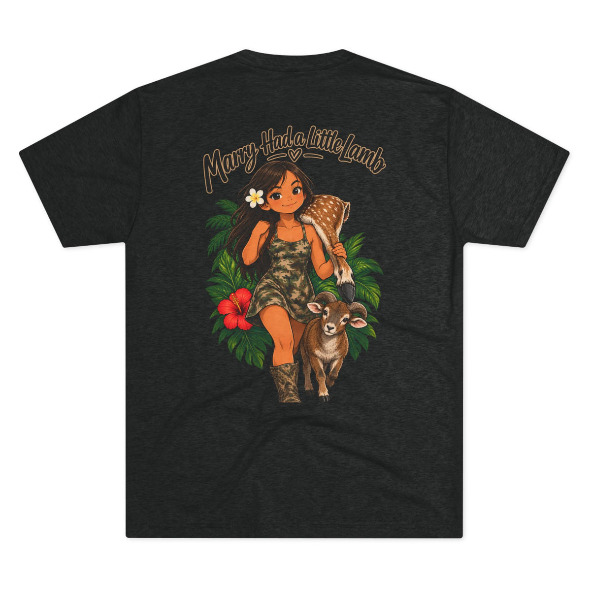 Mary Had a Little Lamb Tropical Girl Tee