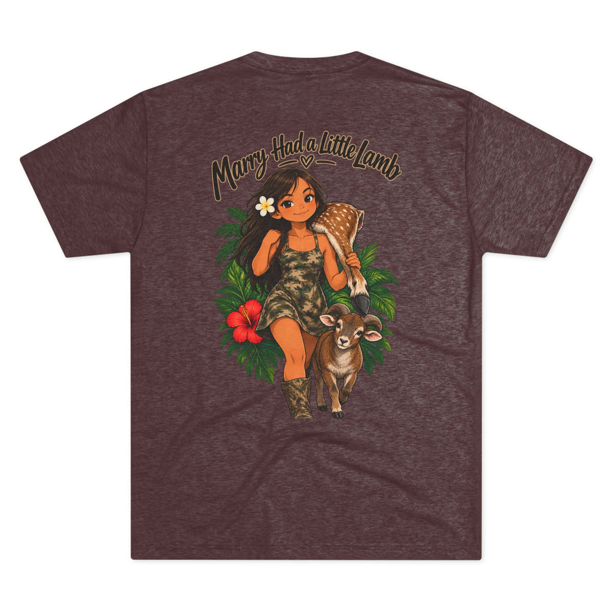 Mary Had a Little Lamb Tropical Girl Tee