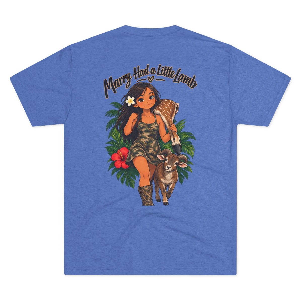 Mary Had a Little Lamb Tropical Girl Tee