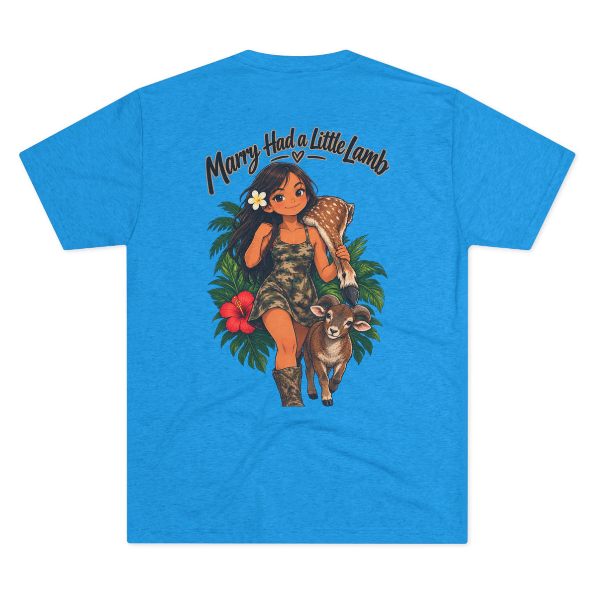 Mary Had a Little Lamb Tropical Girl Tee