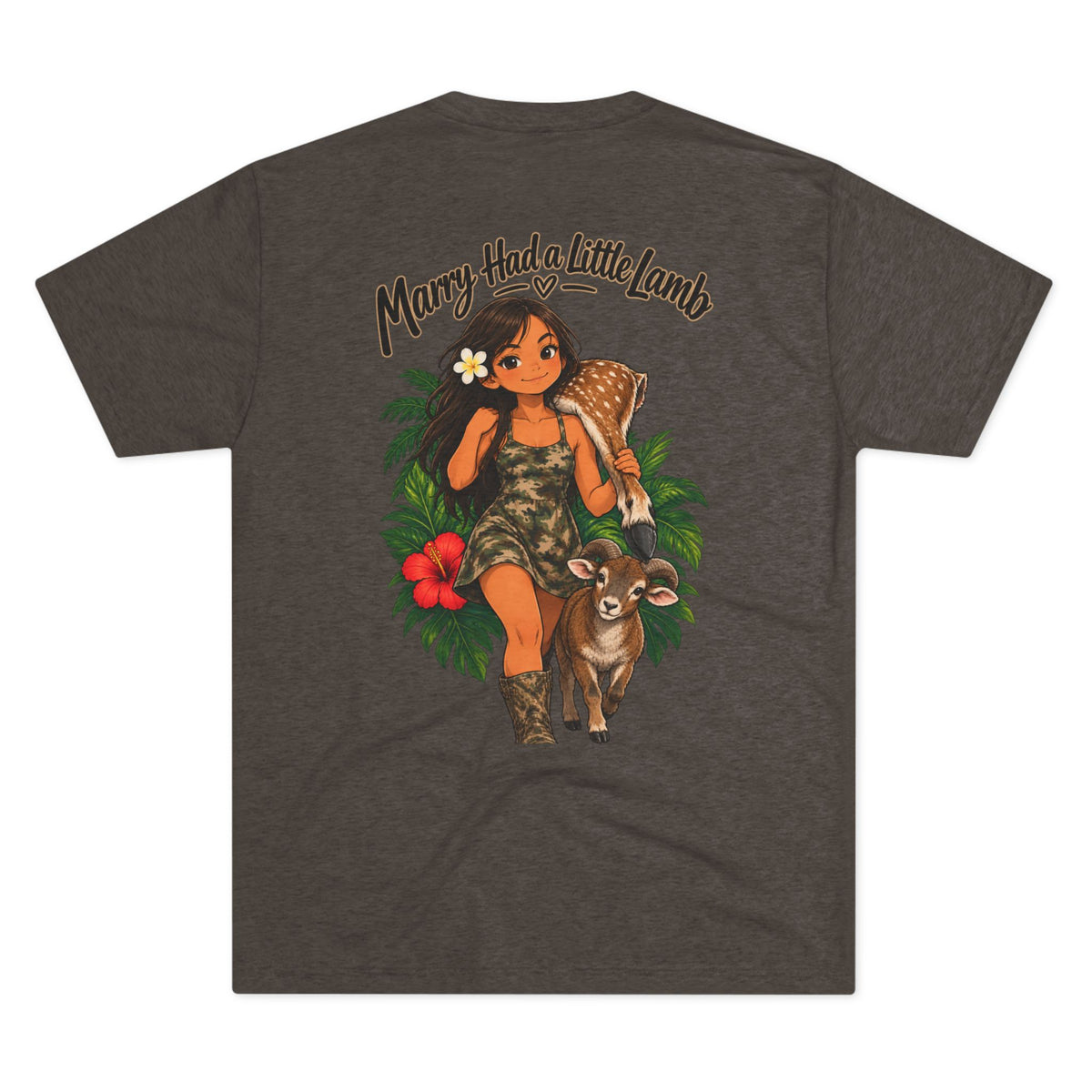 Mary Had a Little Lamb Tropical Girl Tee