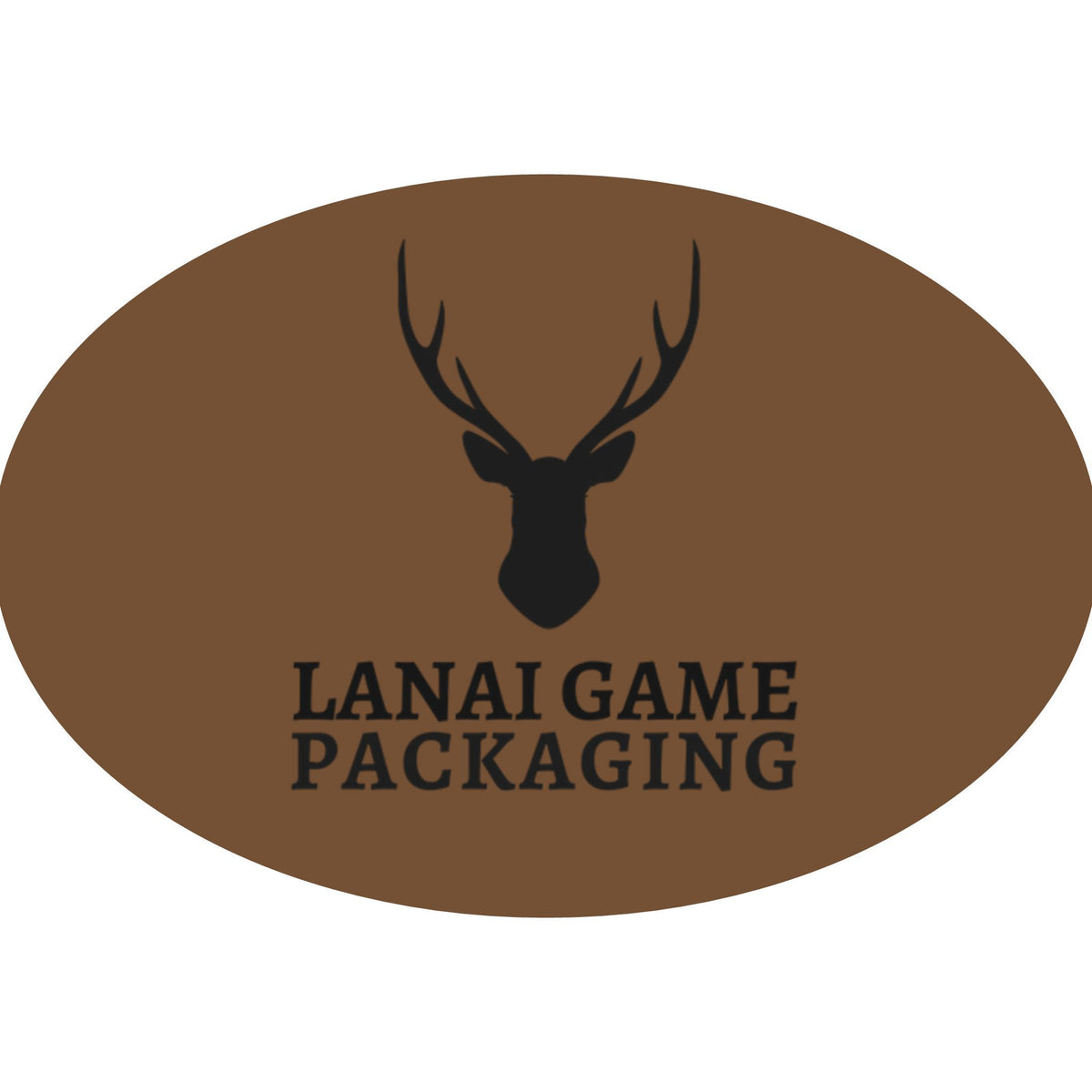 Deer Antler Lanai Game Packaging Faux Leather Patch