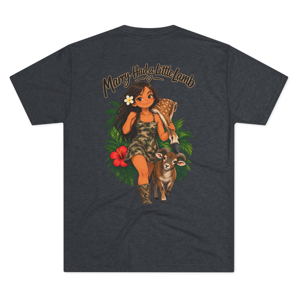 Mary Had a Little Lamb Tropical Girl Tee