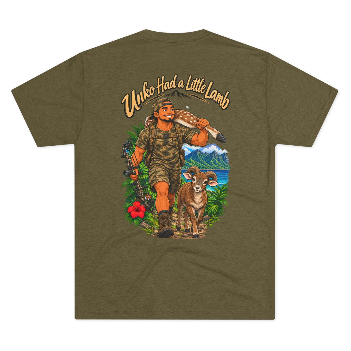 Hike-Hike Little Lamb Hiker Illustration T-Shirt