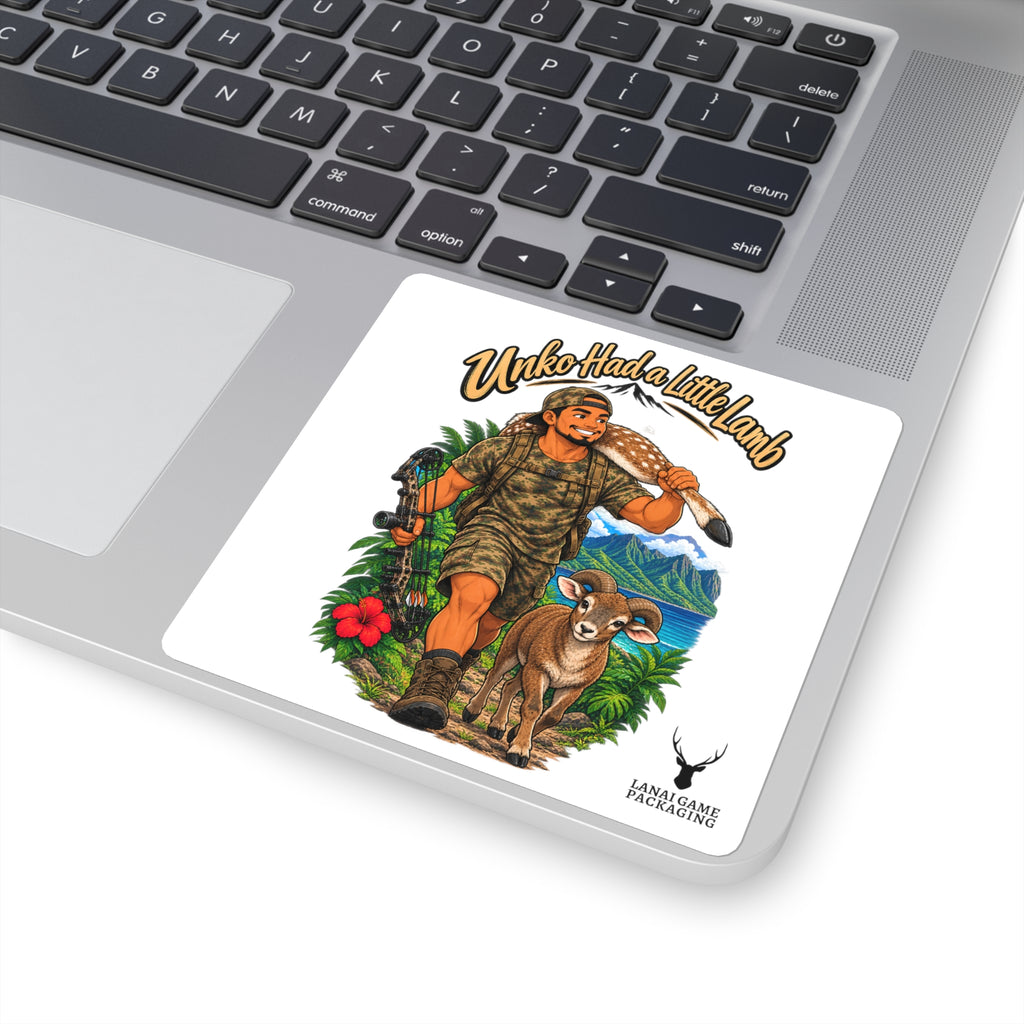 Uncle Had a Little Lamb Hunting Humor Square Sticker