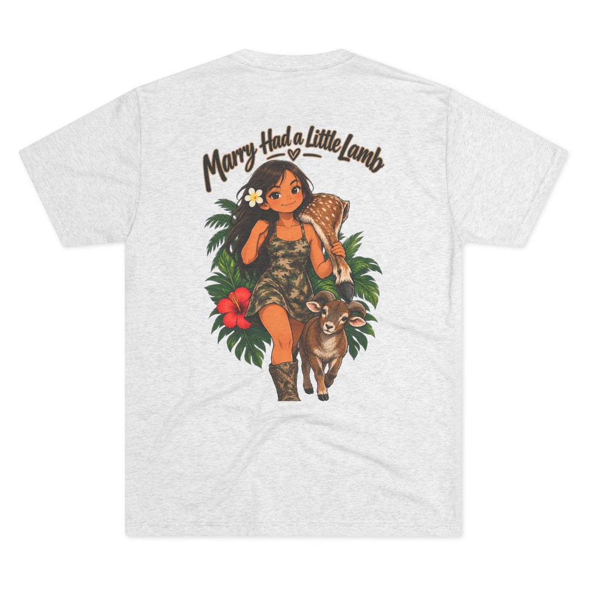 Mary Had a Little Lamb Tropical Girl Tee